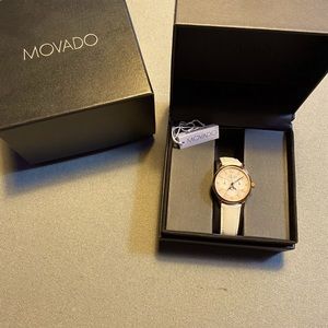 Movado white Celestograf moon phase watch